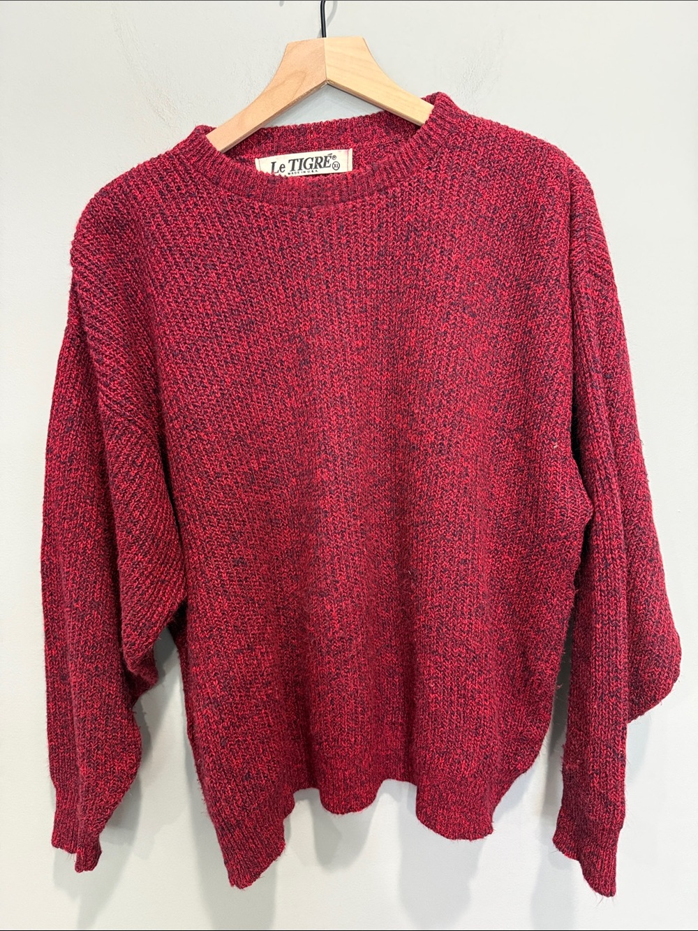 Vintage Le Tigre XL Red Sweater - Made in USA‎ Size XL